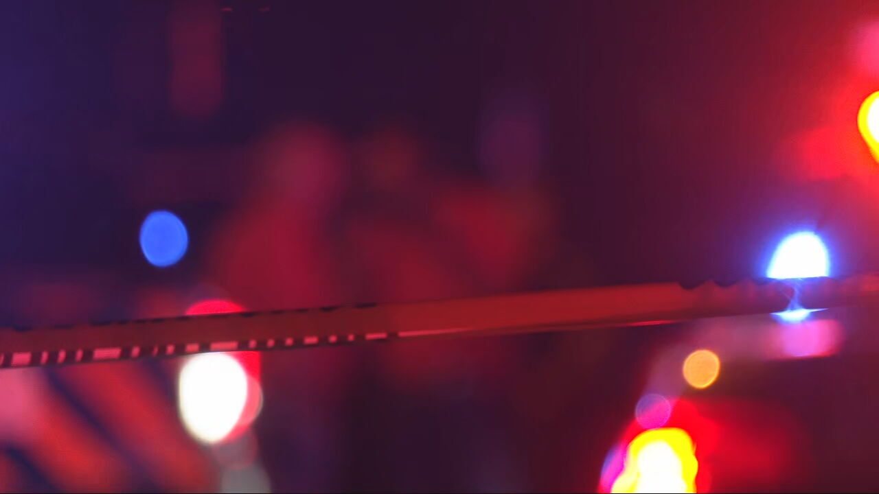 Police lights and caution tape generic